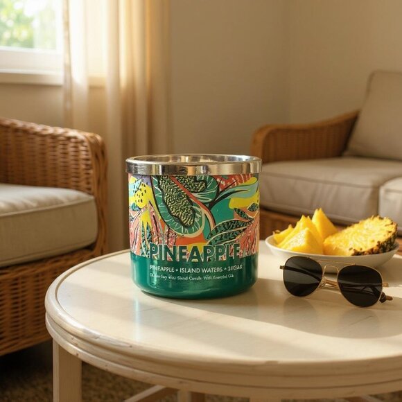 Goose Creek Pineapple Large 3-Wick Soy Wax Candle - Picture 1 of 2